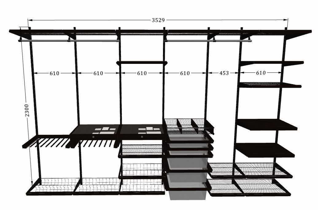 Мужская гардеробная ARISTO — функциональная система хранения в современном стиле