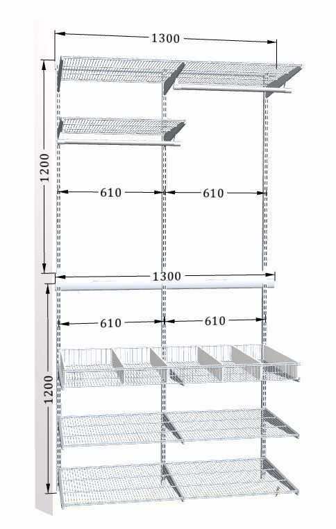 Гардеробная ARISTO в нише — современная система хранения для интерьера