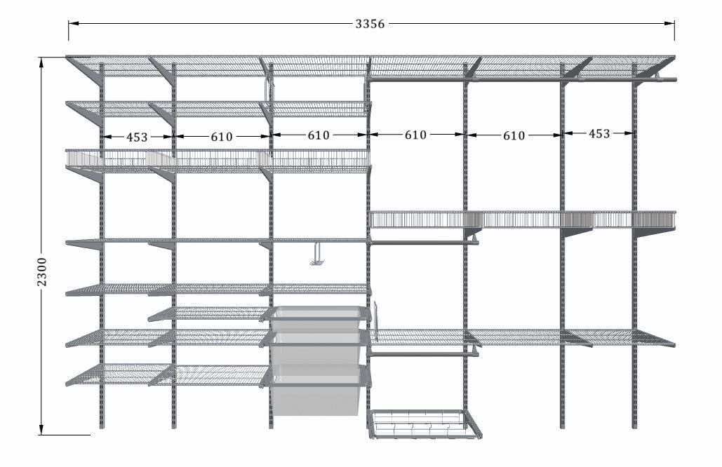 Гардеробная для подростка — сетчатая система хранения для детской комнаты