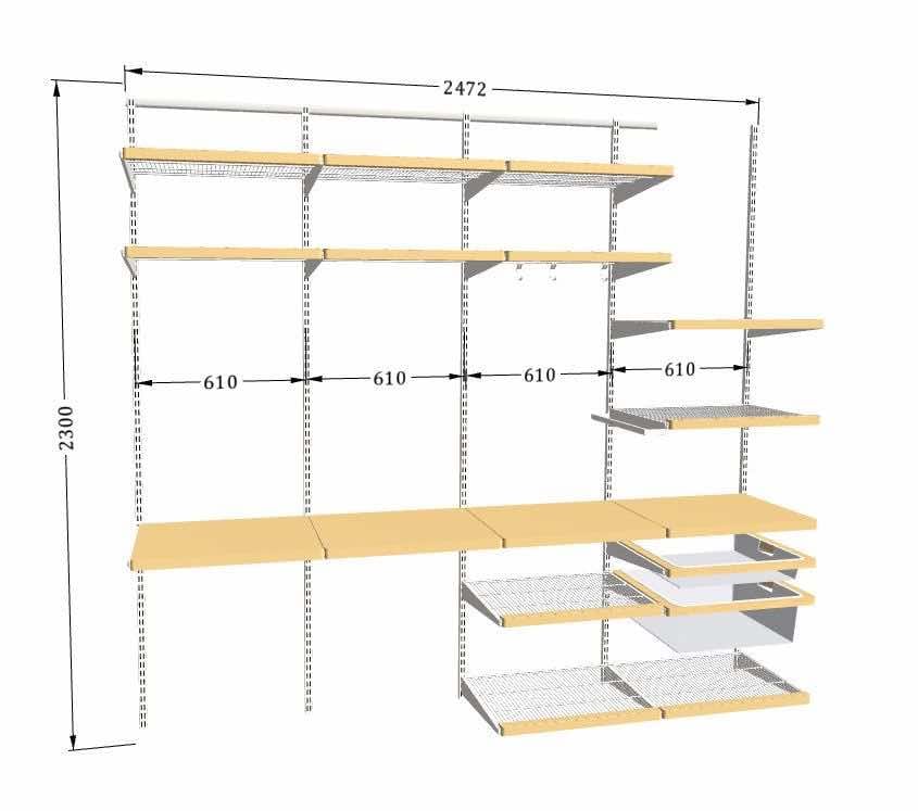 Гардеробная ARISTO под лестницей — удобная система хранения для детской
