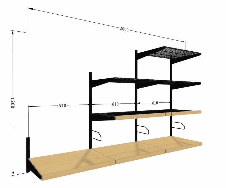 Система хранения ARISTO под лестницей — стильная конструкция в чёрном и светлом дереве
