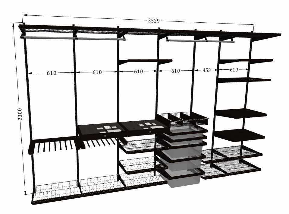 Мужская гардеробная ARISTO — функциональная система хранения в современном стиле