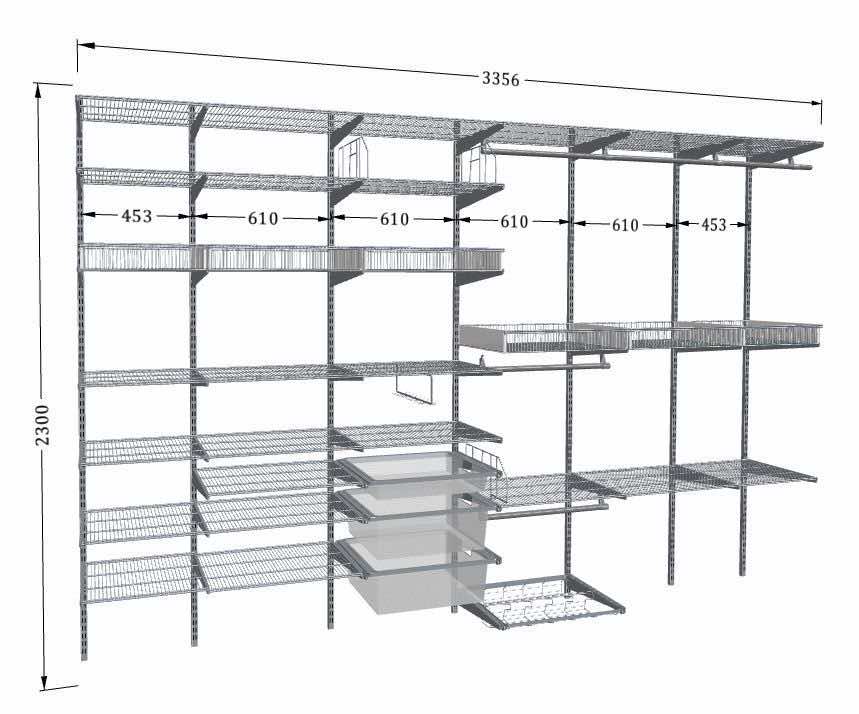 Гардеробная для подростка — сетчатая система хранения для детской комнаты