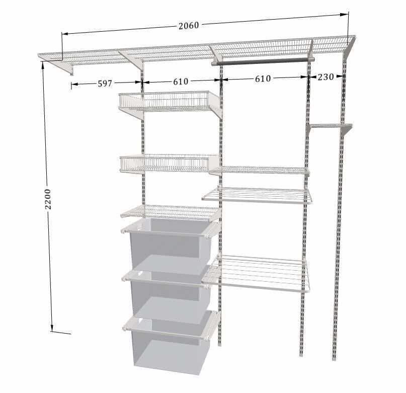 Гардеробная-постирочная ARISTO — функциональная система хранения