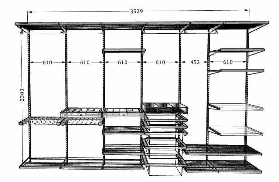 Мужская гардеробная ARISTO — функциональная система хранения в современном стиле