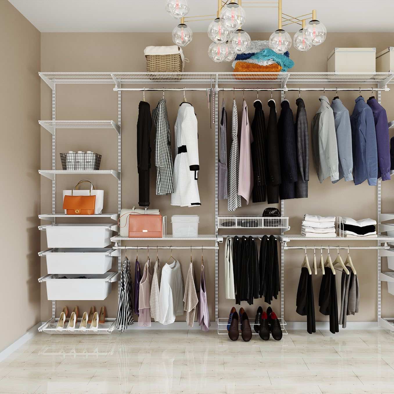 Просторная гардеробная ARISTO 368×45×240 — система хранения для современного интерьера