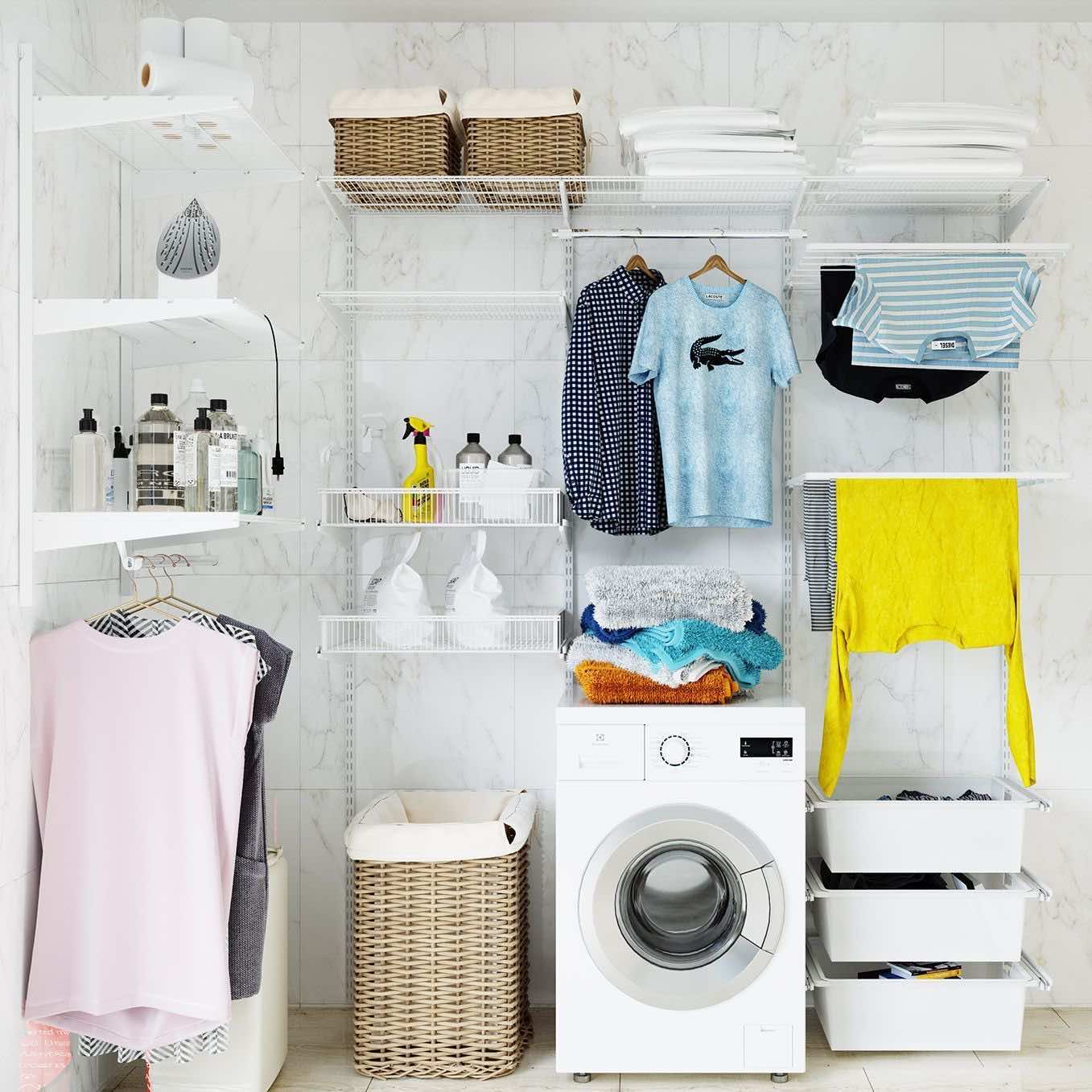 Сушилка для белья ARISTO — стальная конструкция с корзинами и вентиляцией