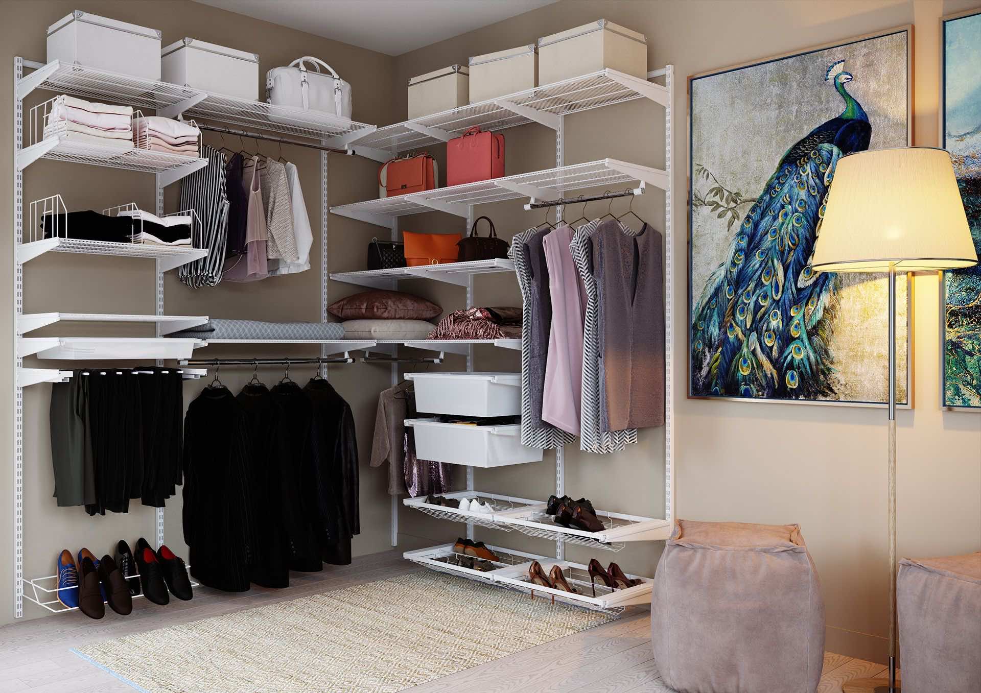 Угловая гардеробная ARISTO — компактное решение для пары