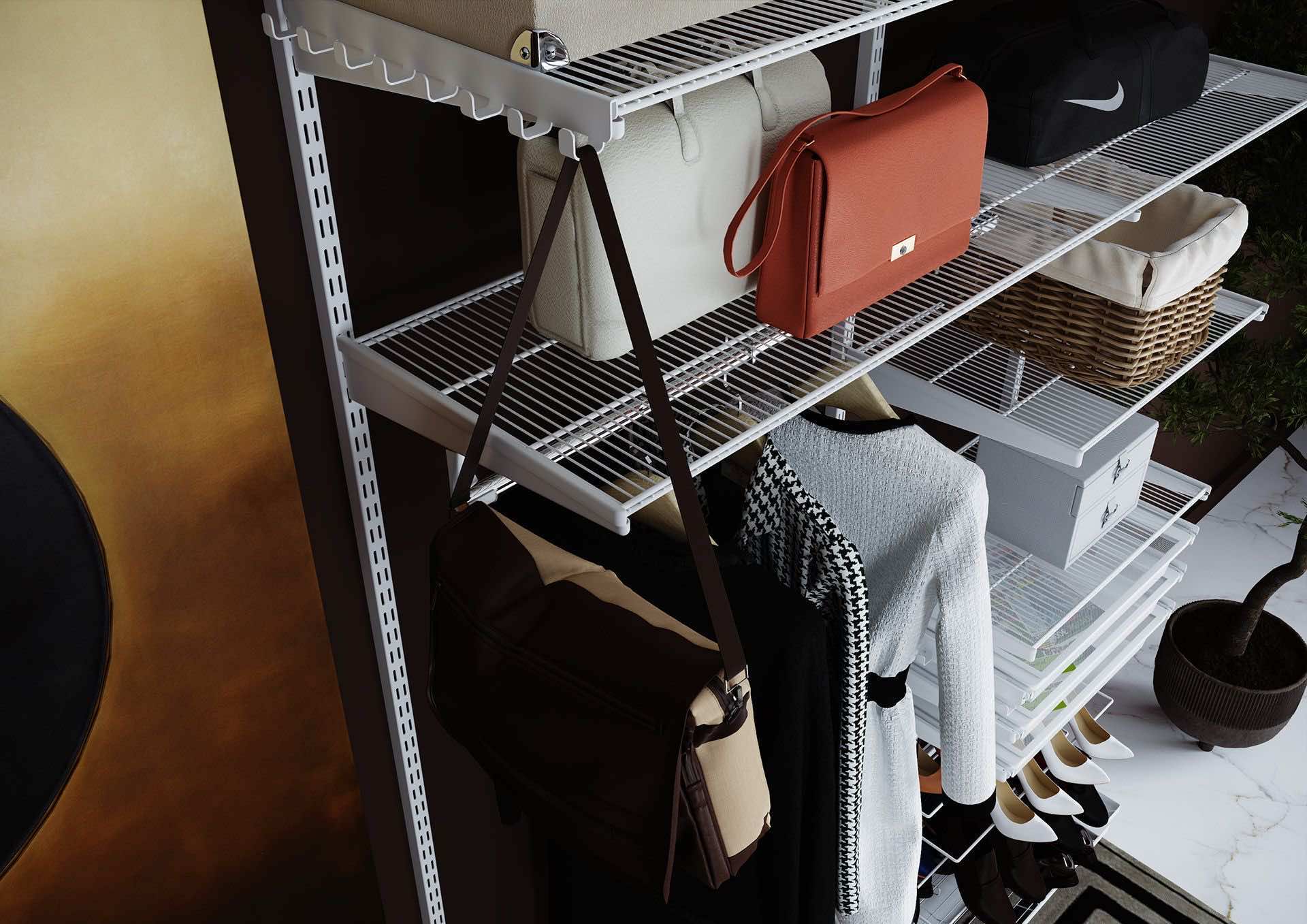 Гардеробная ARISTO 160×45×240 — стильная система хранения с выдвижными корзинами