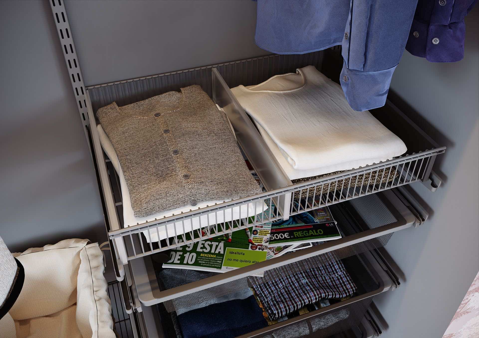 Встроенная гардеробная Аристо 260×45×230 — практичная система хранения для прихожей и гостиной