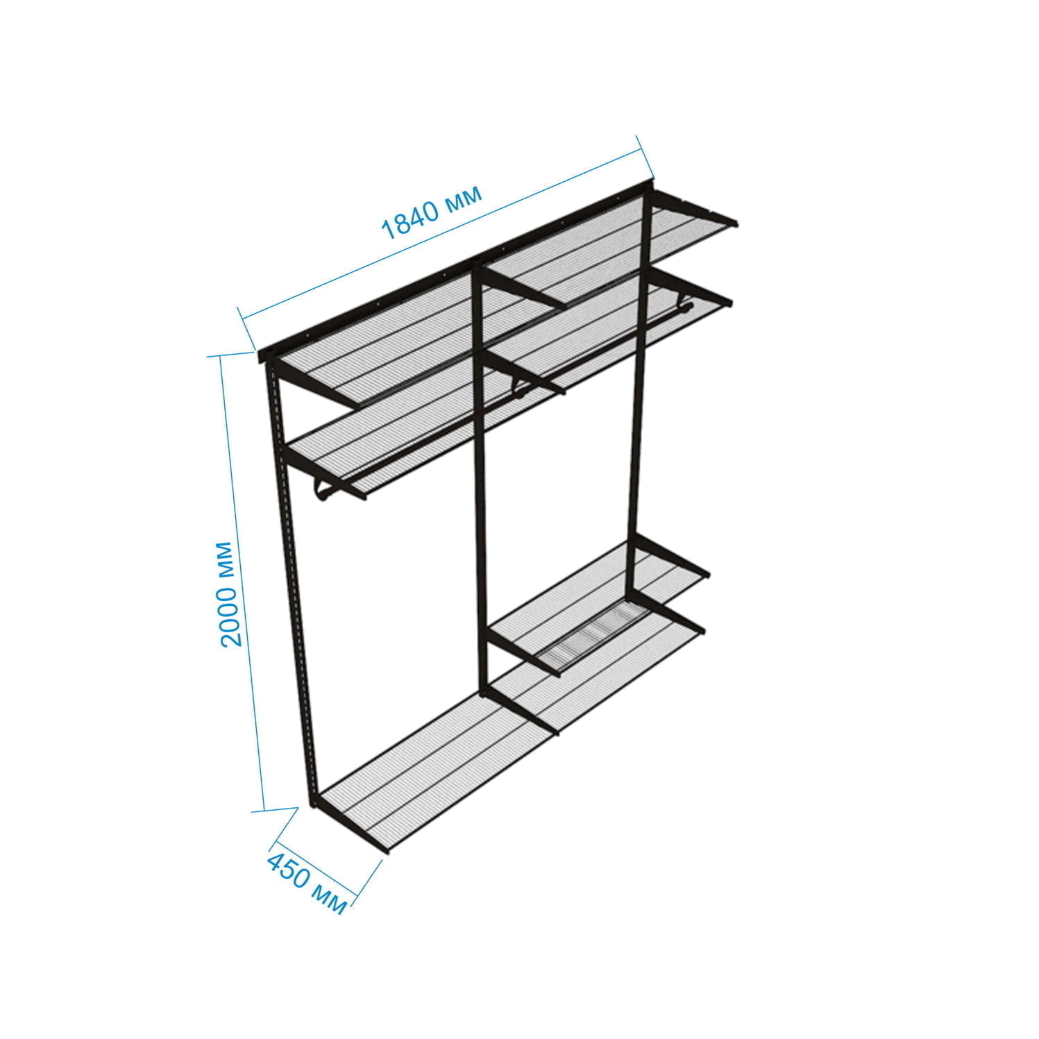 Гардеробная система №11 в сером оттенке — универсальная база для продуманного интерьера