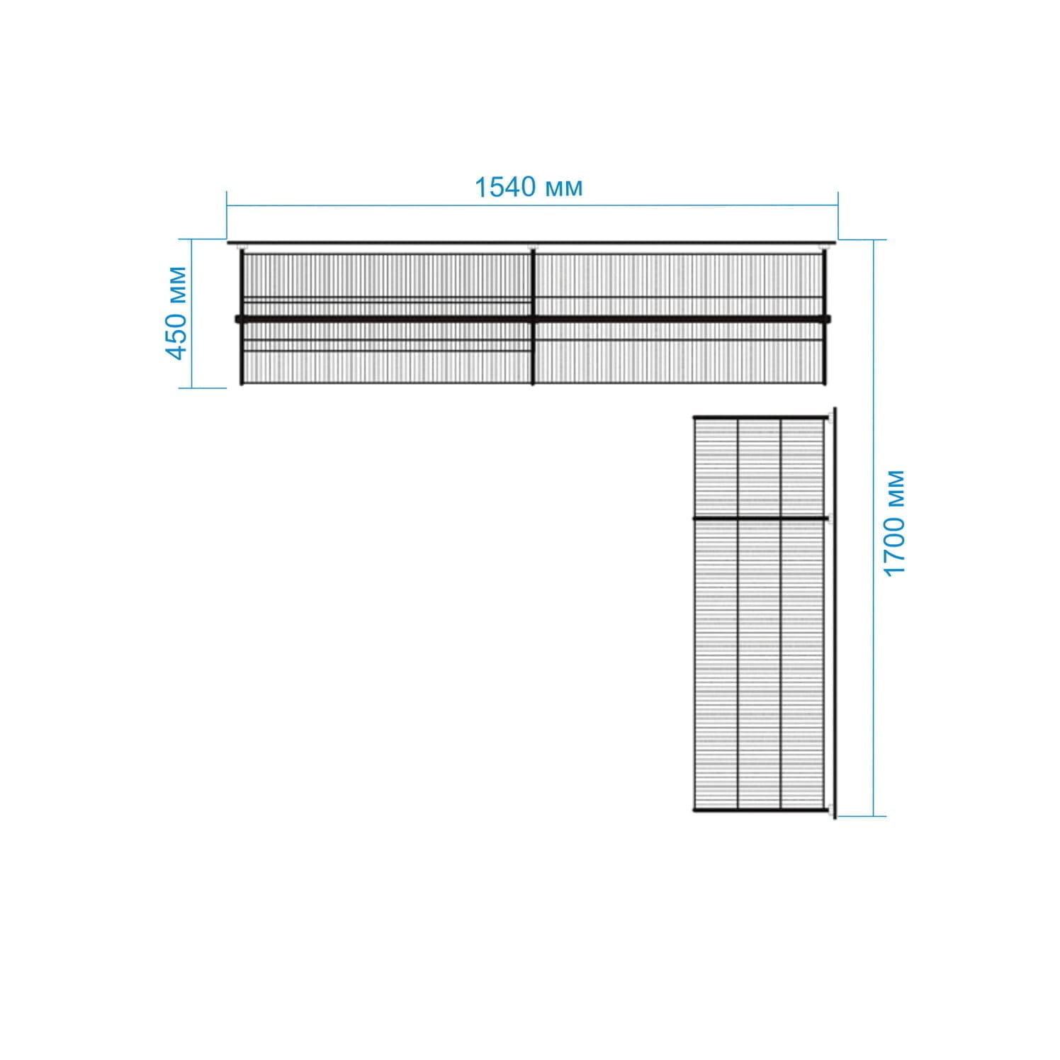 Гардеробная система №16 — белый вариант, который визуально расширяет пространство