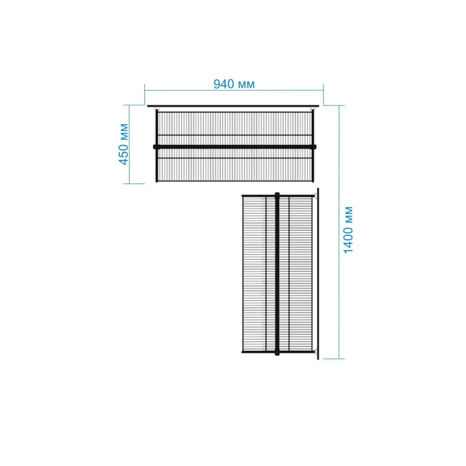 Гардеробная система №18 в сером цвете — практичный модуль с ровной структурой