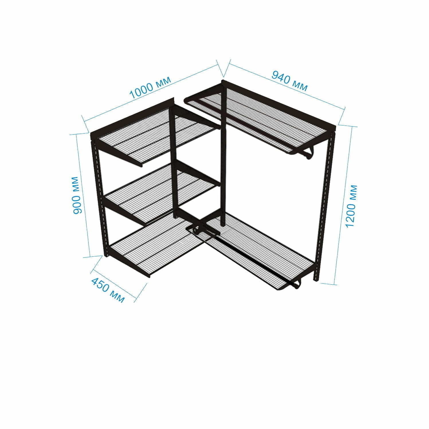 Гардеробная система №20 — белое решение для чёткой организации пространства