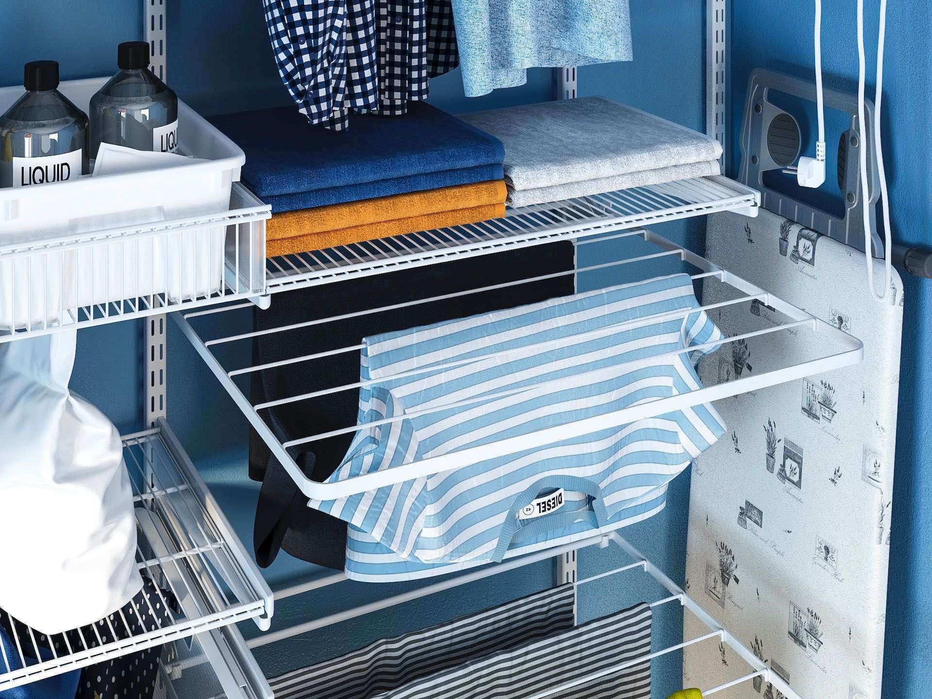 Гардеробная-постирочная ARISTO — функциональная система хранения