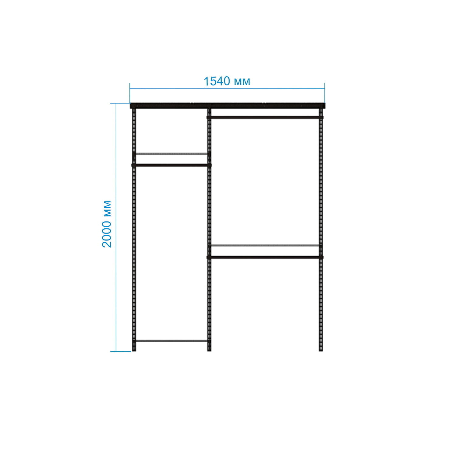 Гардеробная система №3 в сером цвете — сочетание стиля и функциональности в одном модуле