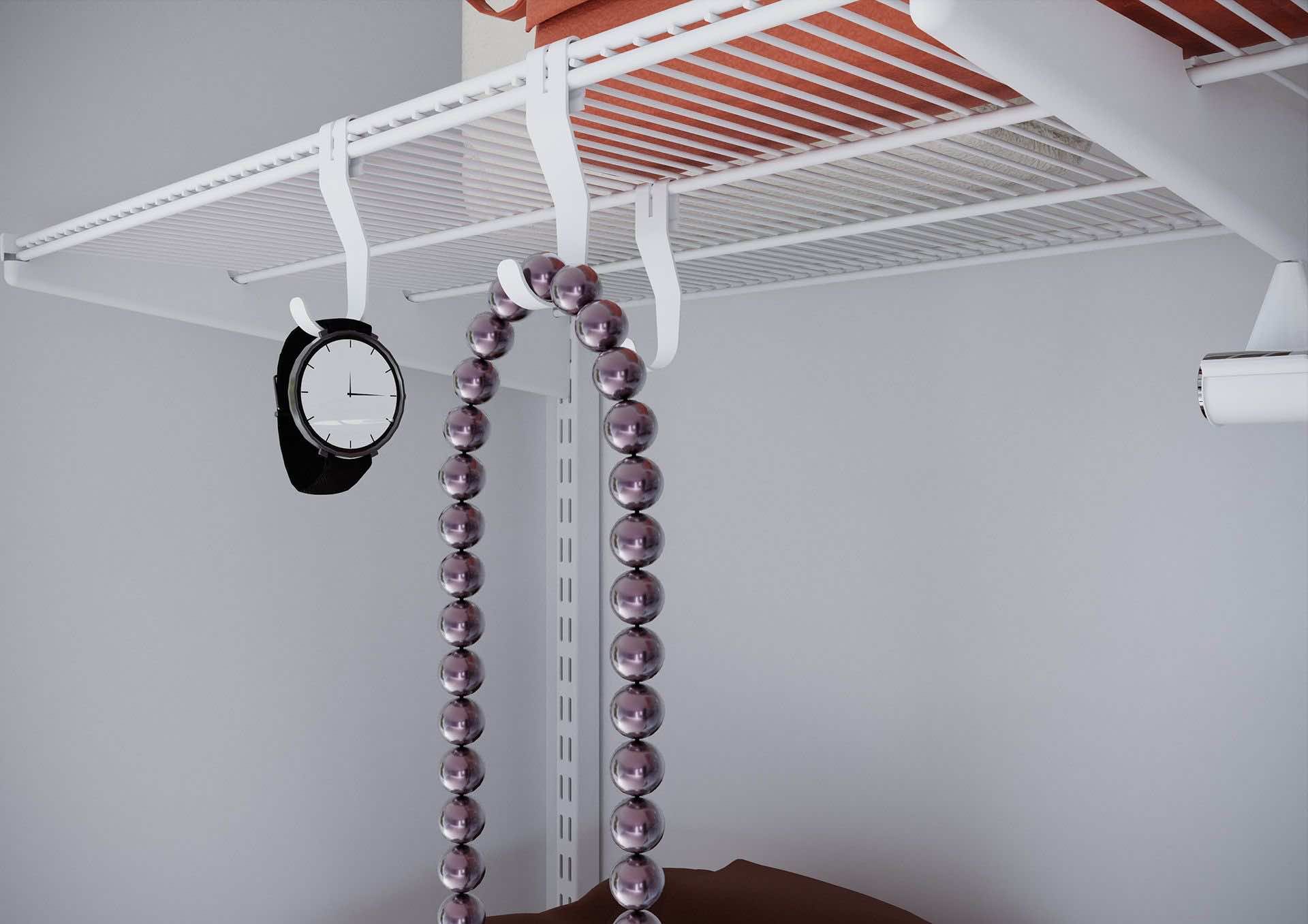 Комбинированная гардеробная ARISTO в нише 190×45×240 — белая система хранения