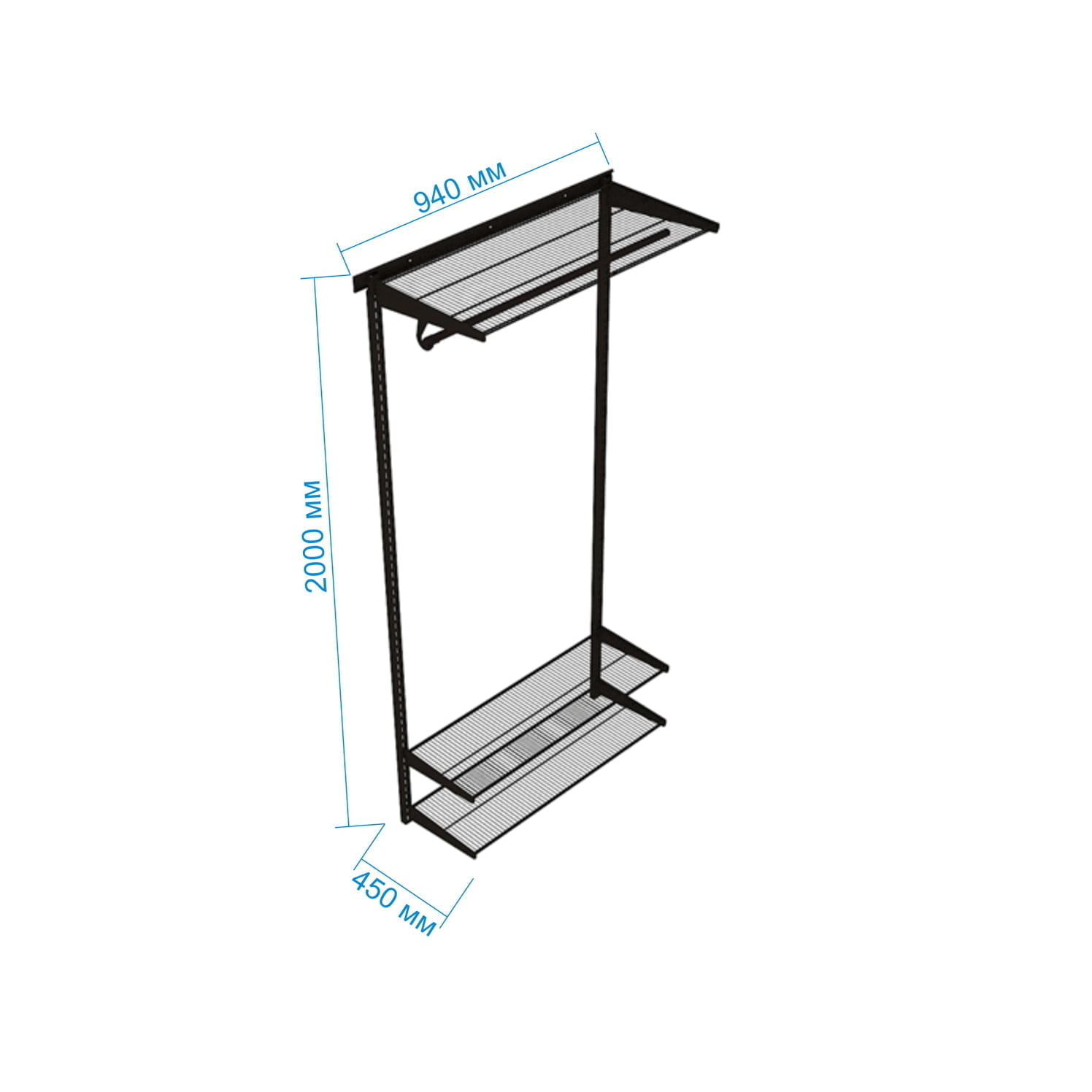 Гардеробная система №4: белая линия хранения с оптимальными размерами секций