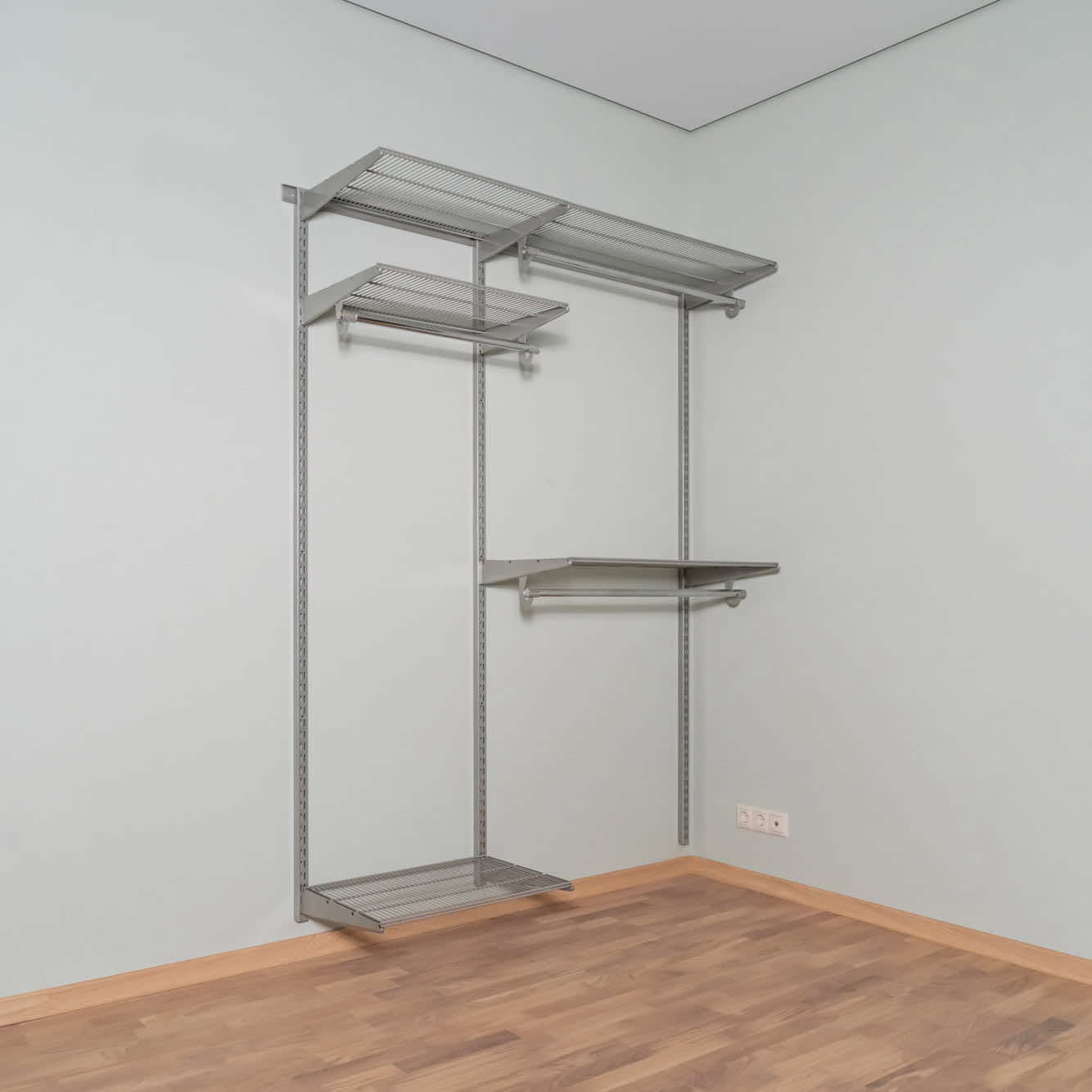 Гардеробная система №3 в сером цвете — сочетание стиля и функциональности в одном модуле