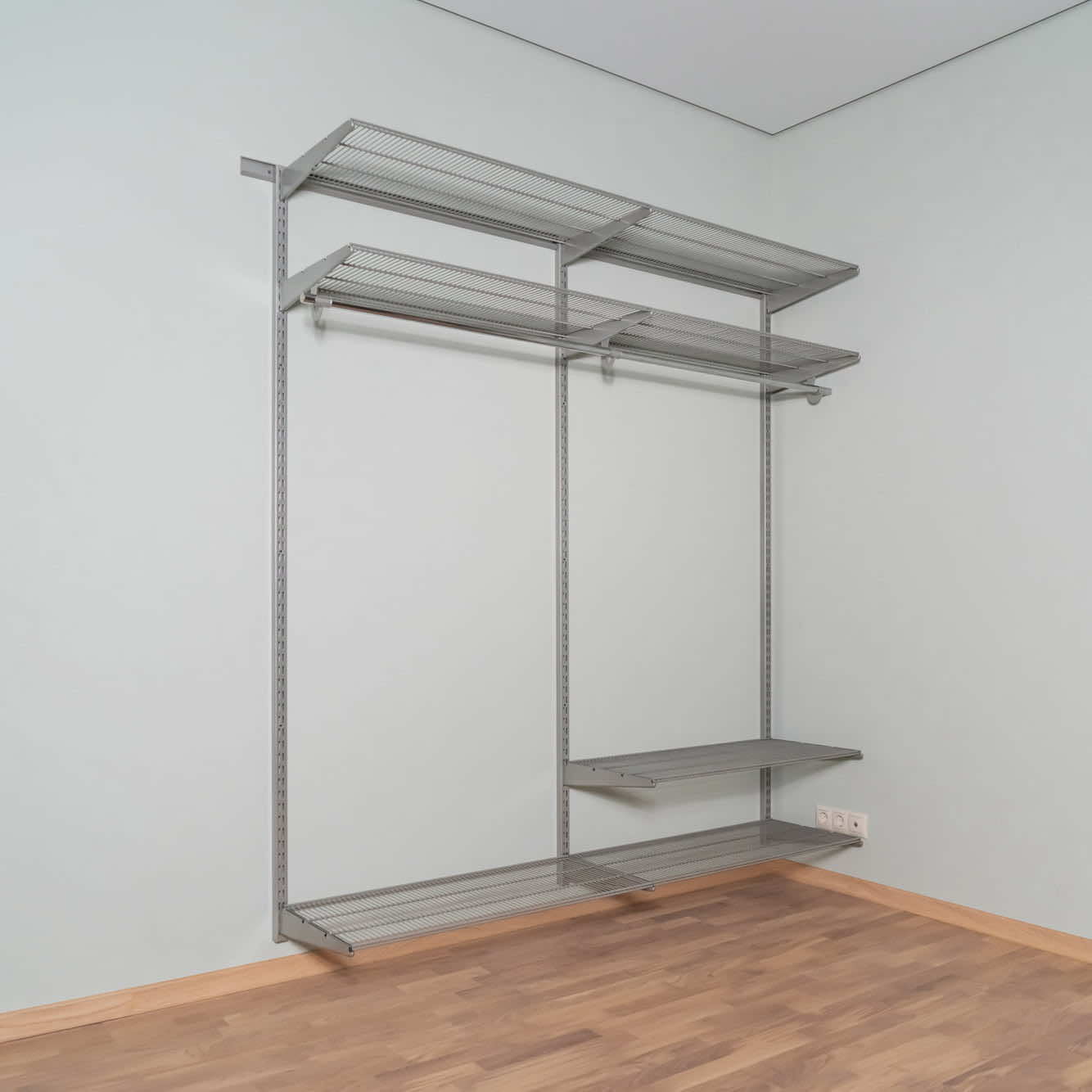 Гардеробная система №11 в сером оттенке — универсальная база для продуманного интерьера