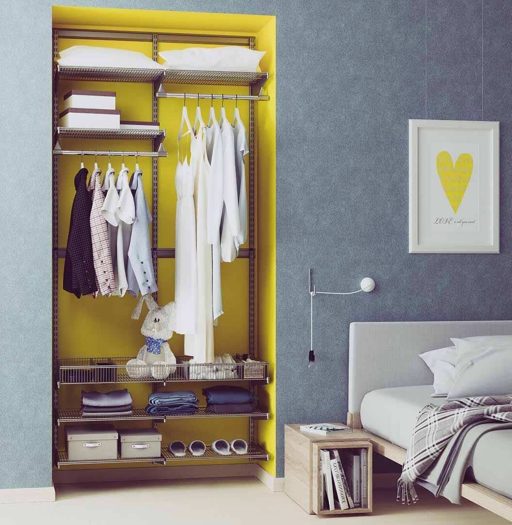 Гардеробная ARISTO в нише — современная система хранения для интерьера