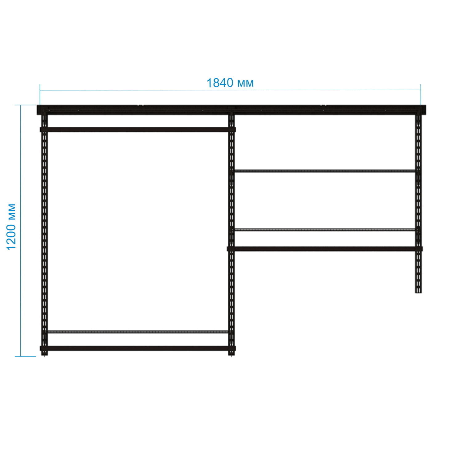 Гардеробная система №5 в белом цвете — продуманная конфигурация для любых сценариев хранения