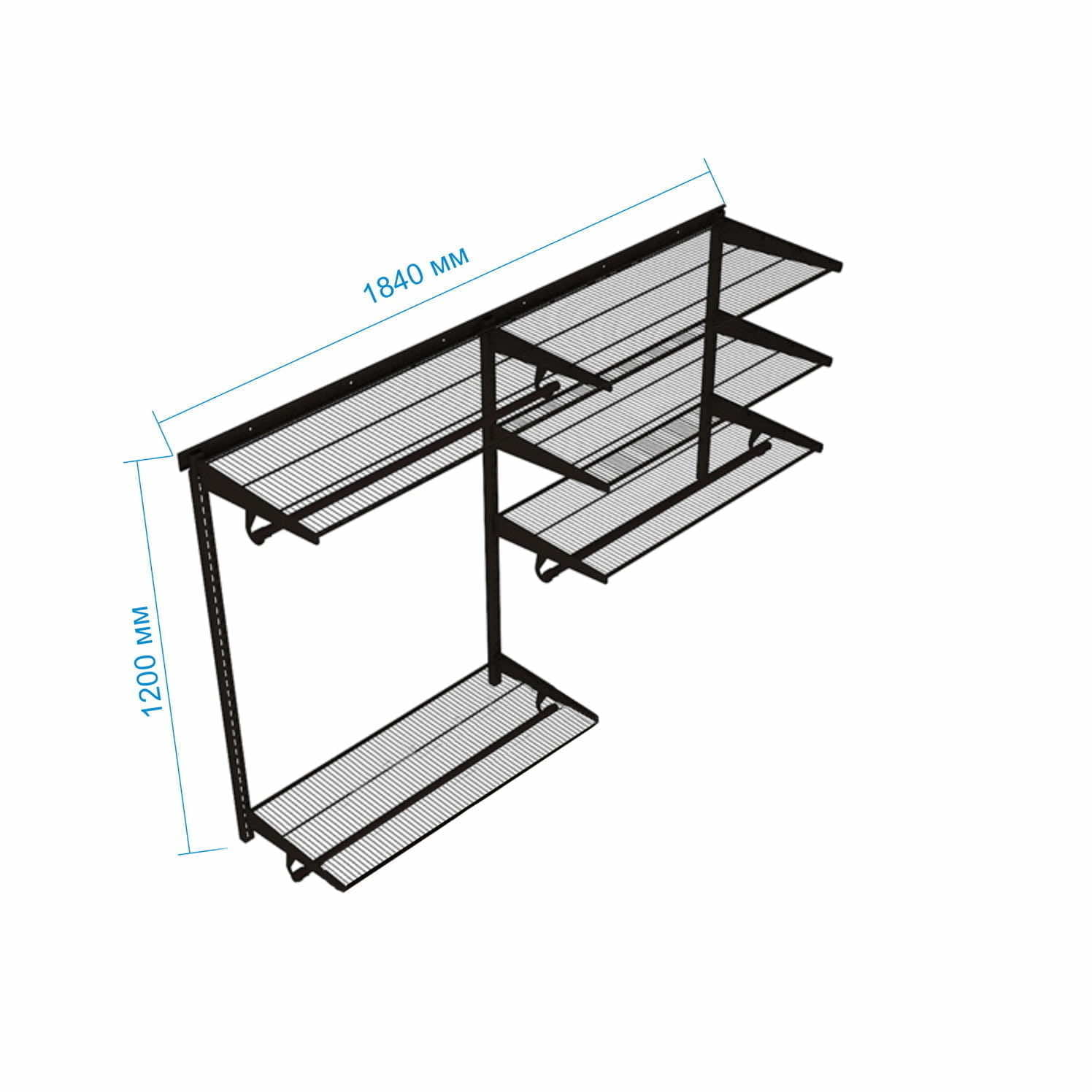 Гардеробная система №5 в белом цвете — продуманная конфигурация для любых сценариев хранения