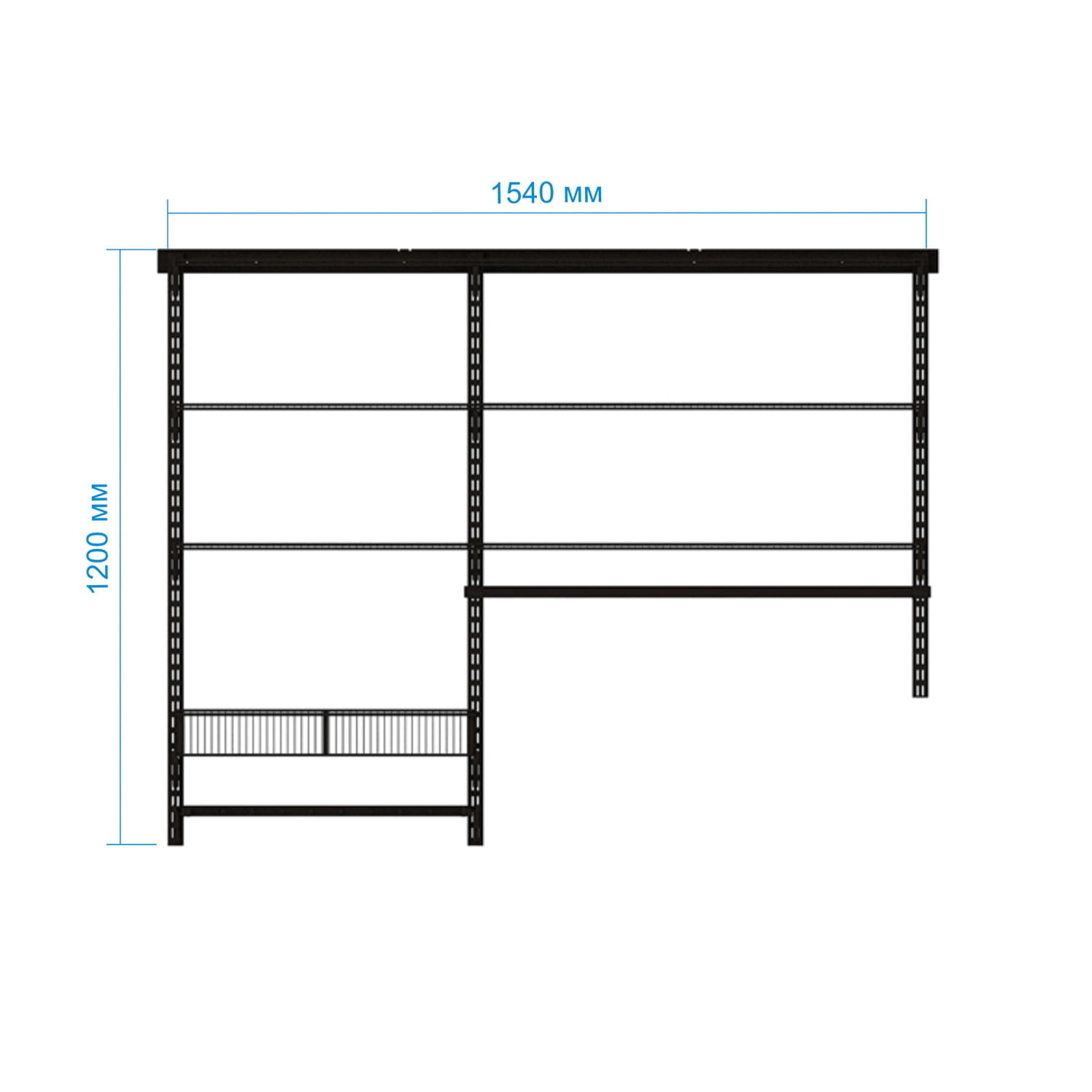 Гардеробная система №6 в сером — идеальная база для минималистичных интерьеров