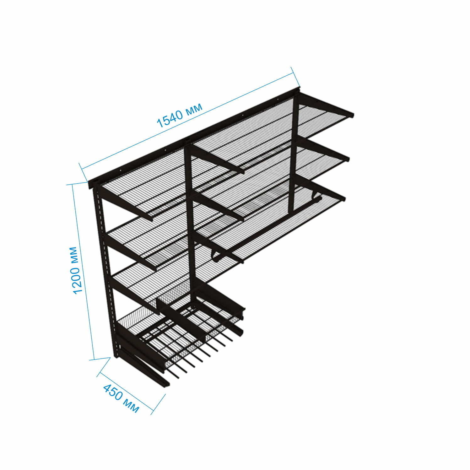 Гардеробная система №6 — белая геометрия, подчёркивающая порядок и лёгкость