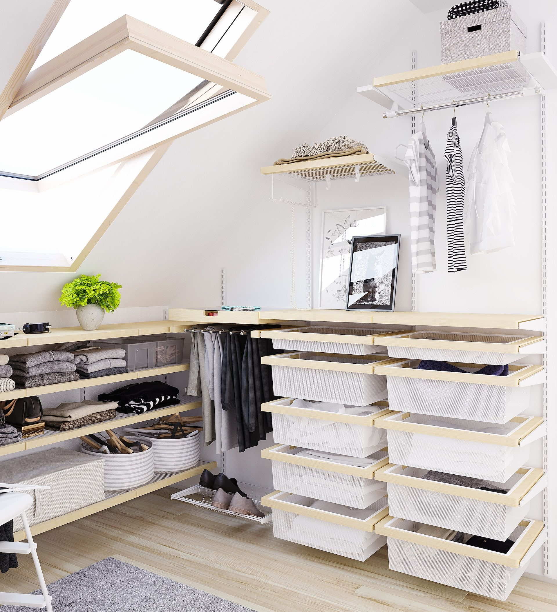 Система хранения для мансарды — компактное решение для организации одежды в скошенном пространстве