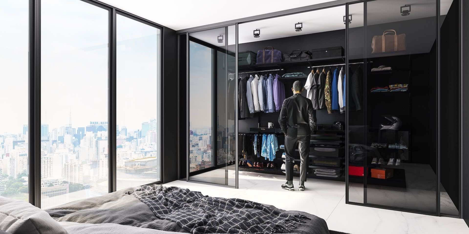 Мужская гардеробная ARISTO — функциональная система хранения в современном стиле