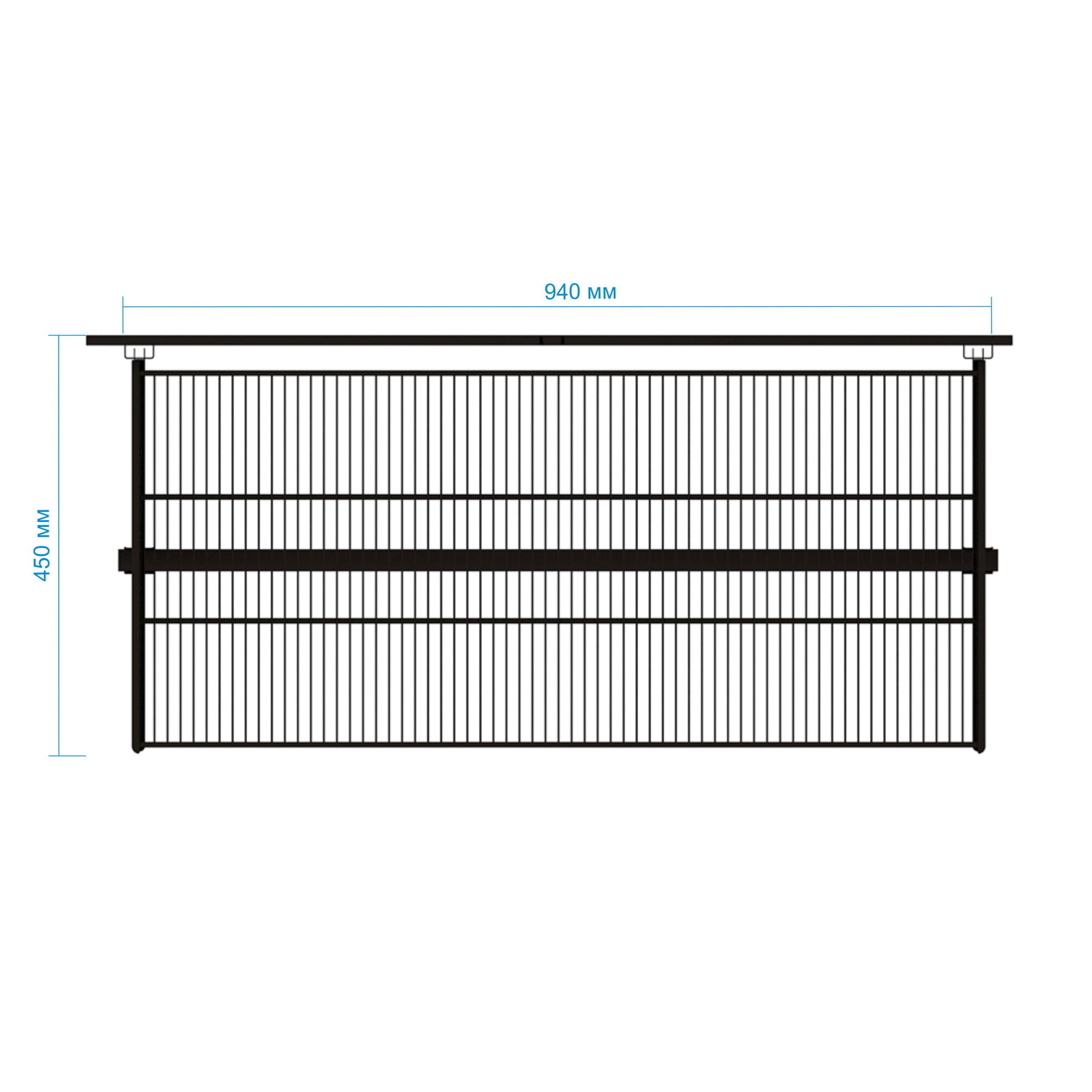 Гардеробная система №7: белая окрашенная сталь, аккуратная линейная структура