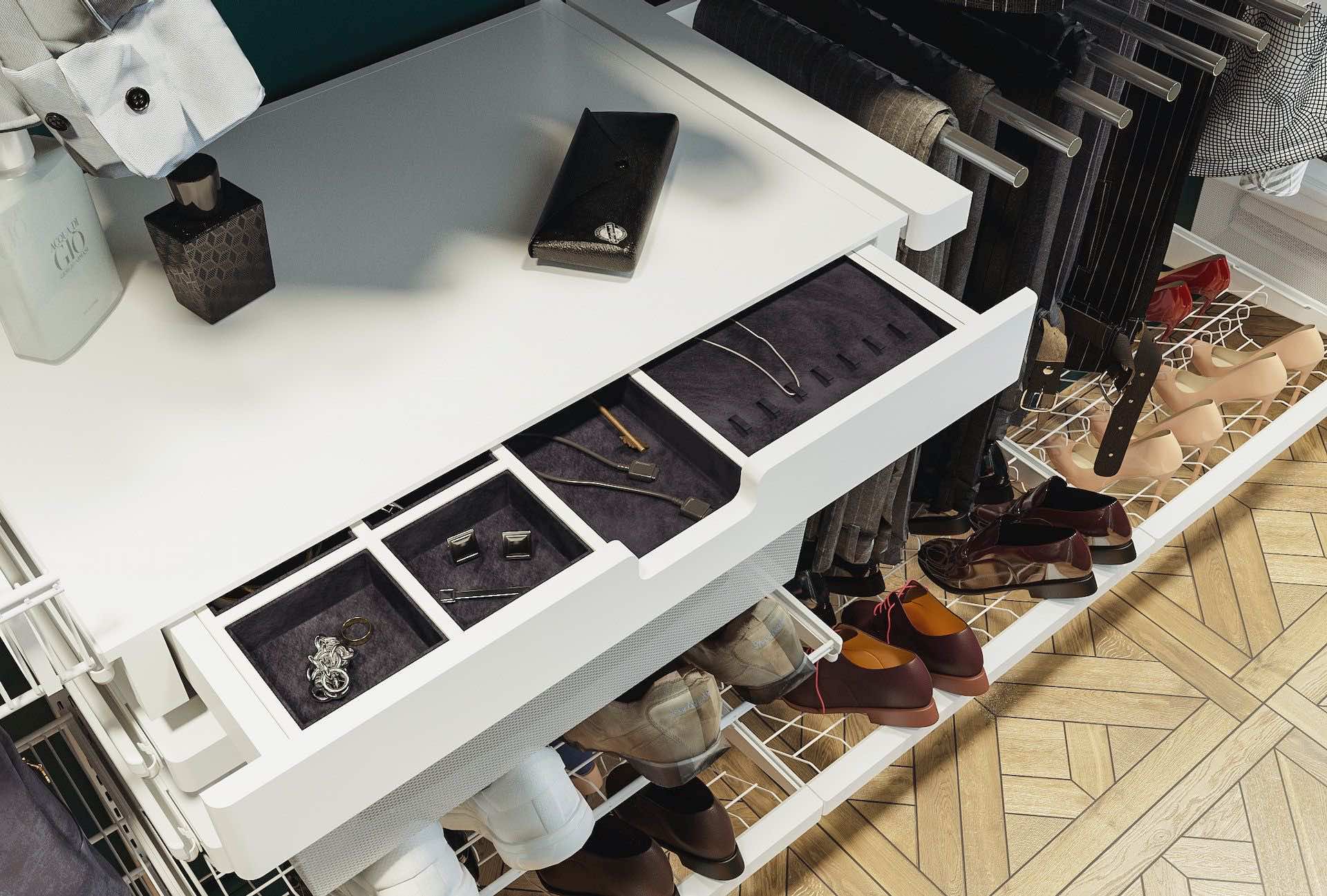 Семейная гардеробная ARISTO — вместительная система хранения для гардероба всей семьи