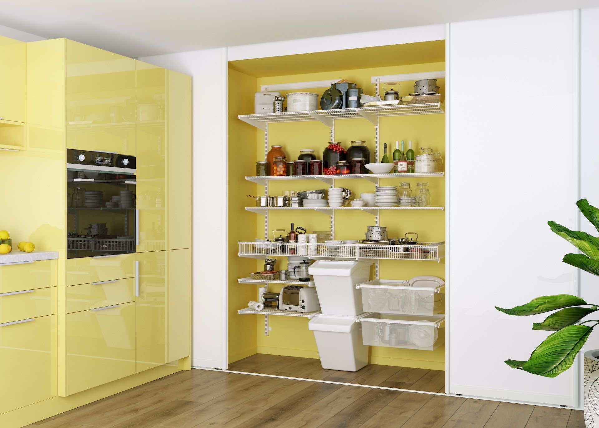 Кладовая для кухни — система хранения продуктов в стильном оформлении