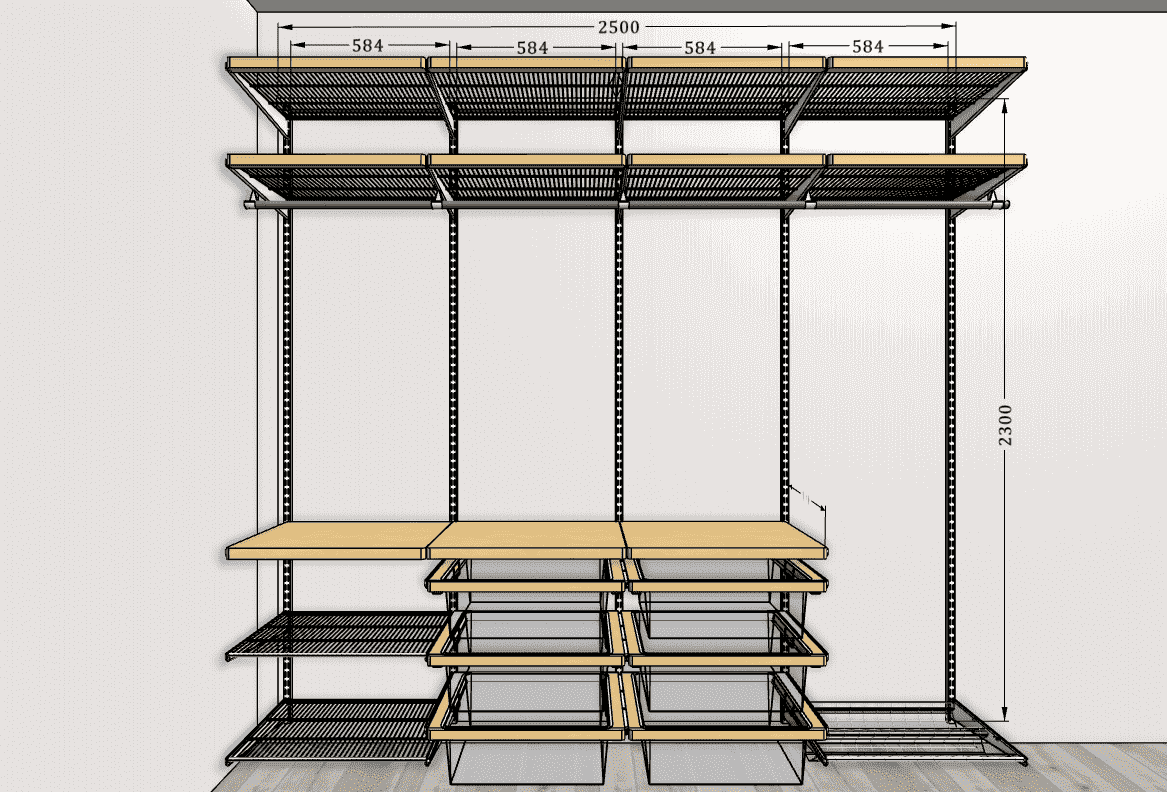 Гардеробная в спальне со стеклянной перегородкой — современное решение с прозрачным зонированием