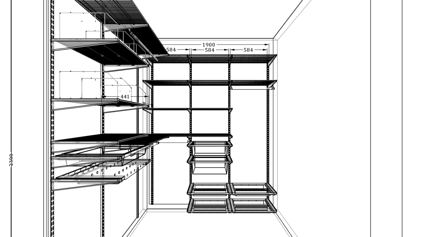 Угловая гардеробная ARISTO — компактное решение для пары