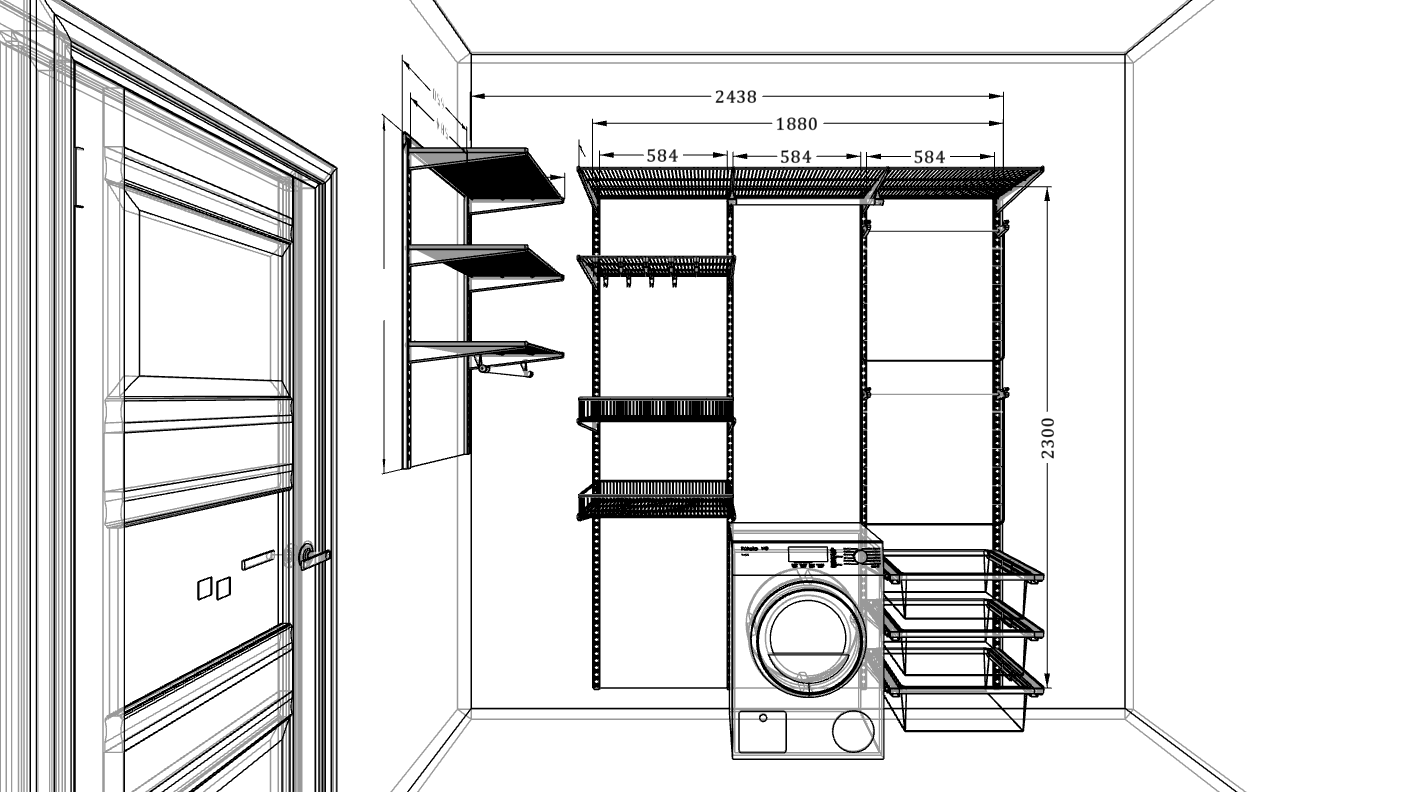 Сушилка для белья ARISTO — стальная конструкция с корзинами и вентиляцией