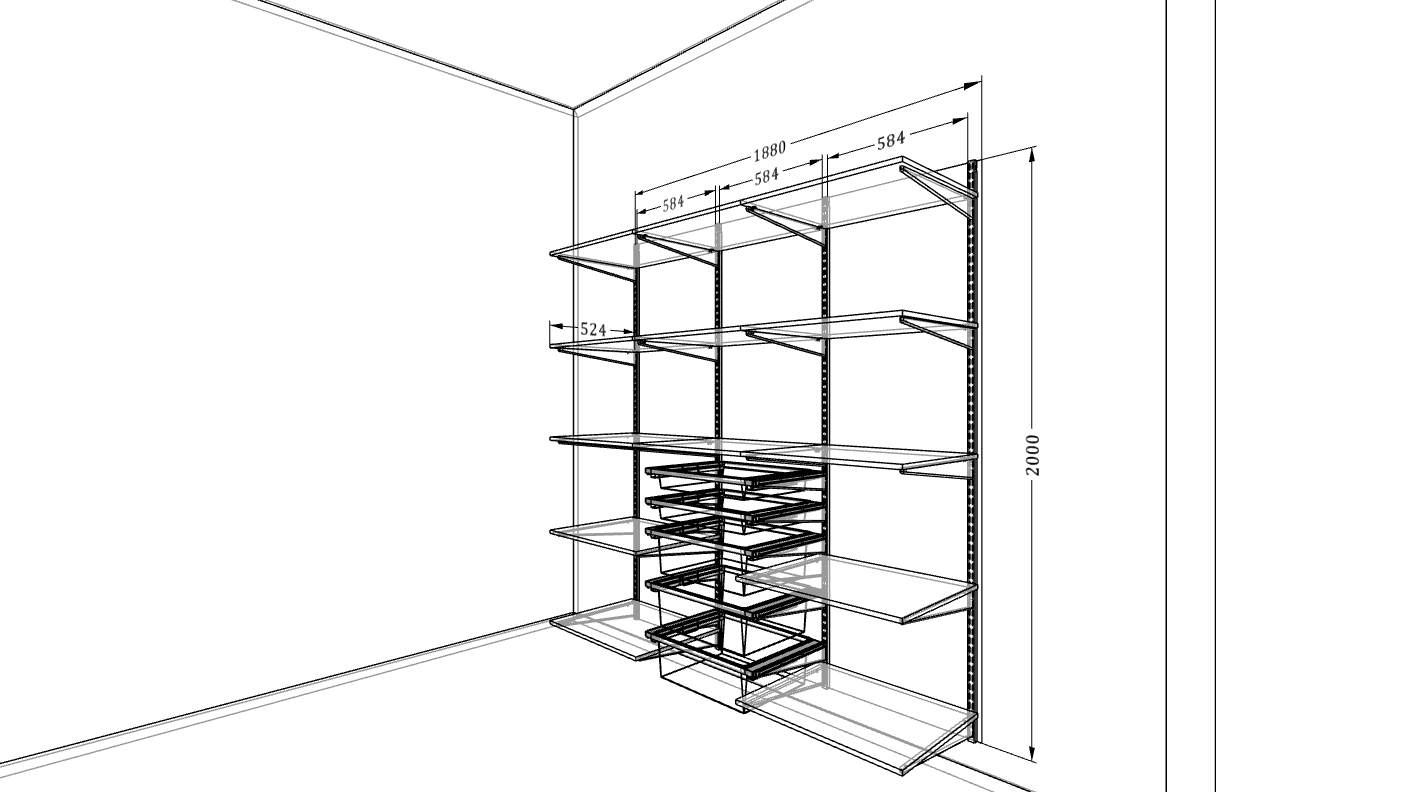 Система хранения ARISTO для хозяйственной комнаты — удобная кладовая система