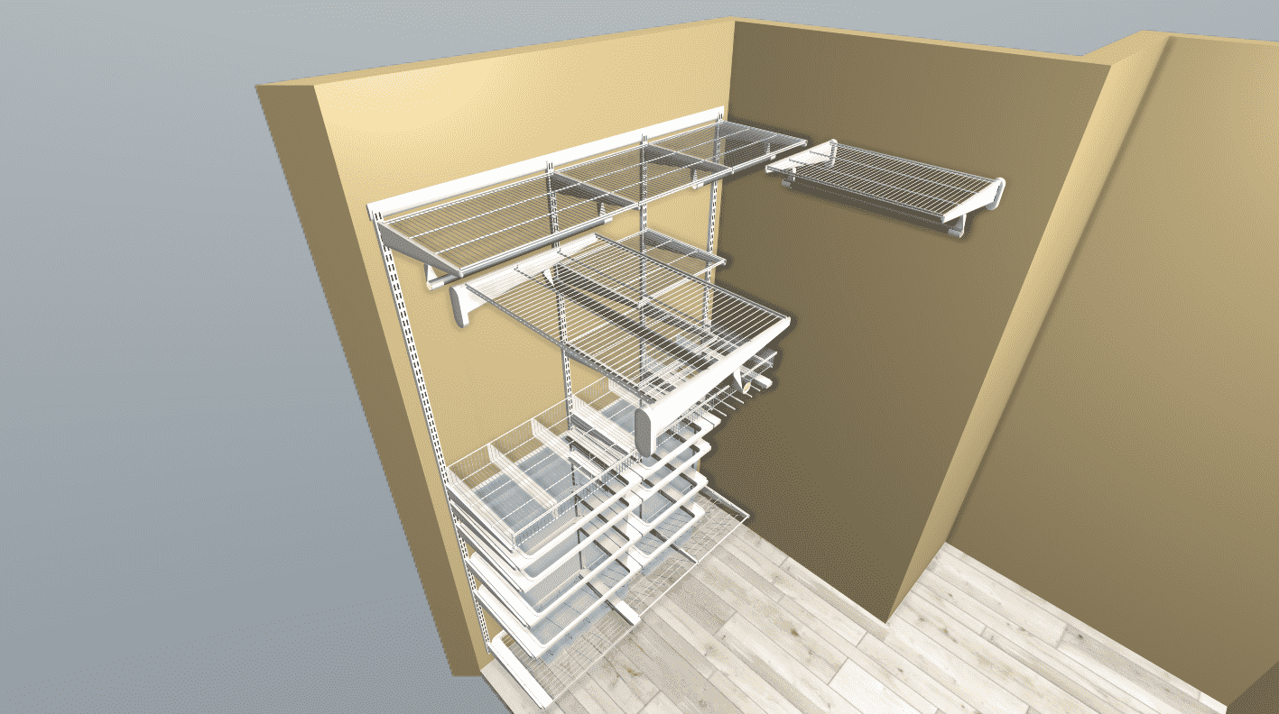 Встроенная гардеробная ARISTO 156×240×115 со складными зеркальными дверями — компактное решение для квартиры