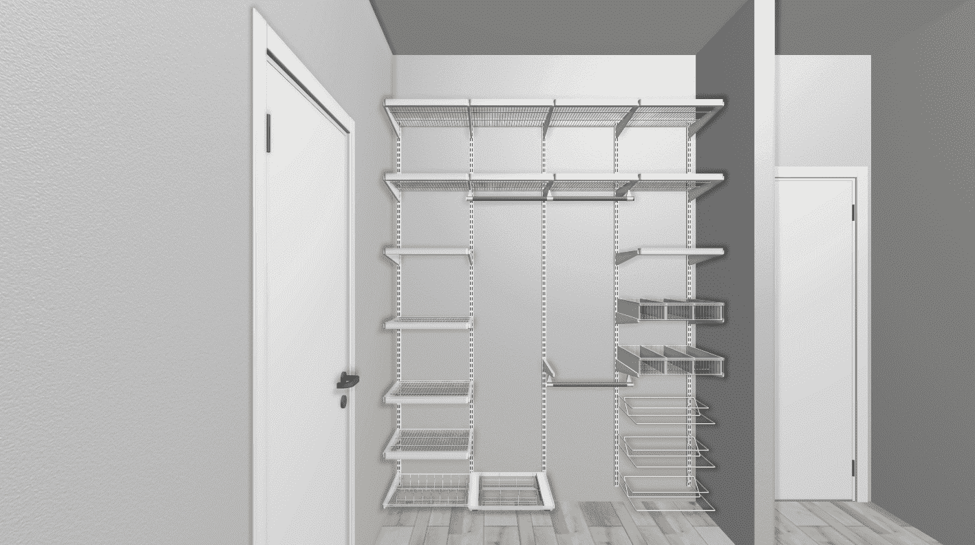 Гардеробная ARISTO со складными дверями — практичное решение для узких проходов и маленьких помещений