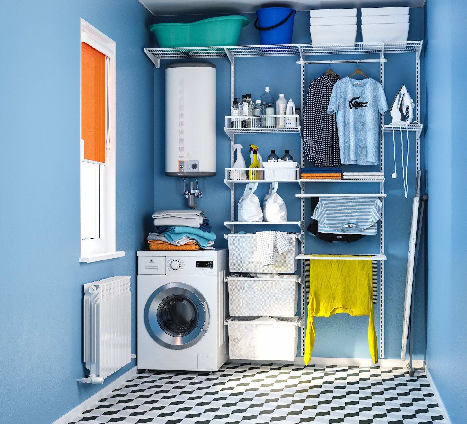 Гардеробная-постирочная ARISTO — функциональная система хранения