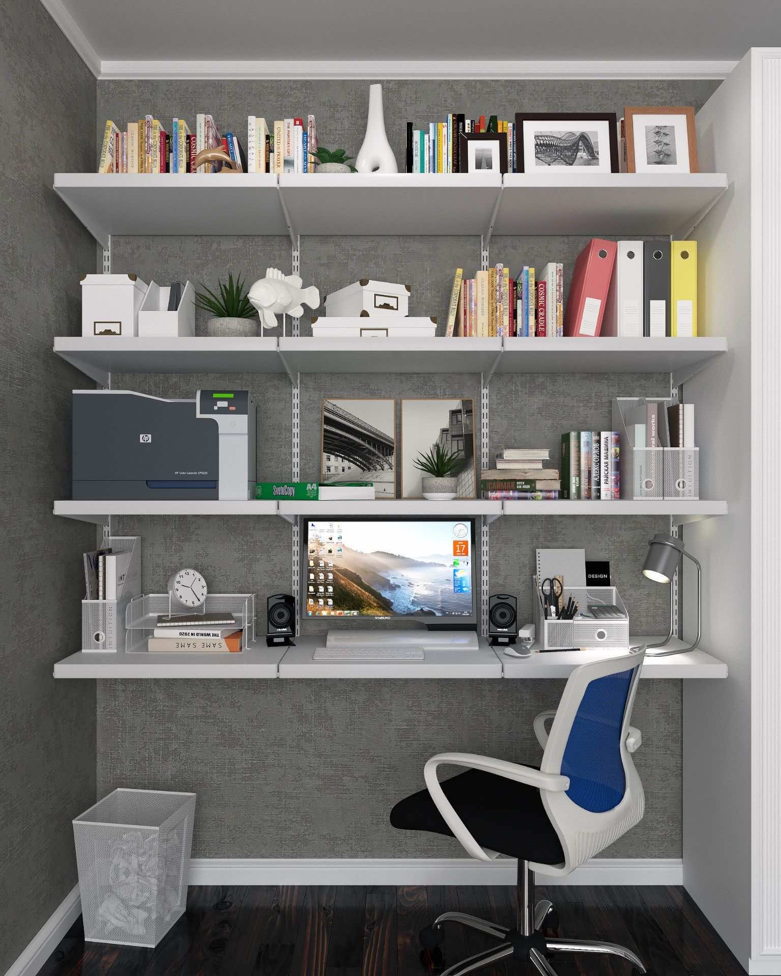 Модульный стеллаж ARISTO 190×45×240 — прямой домашний офис-стеллаж