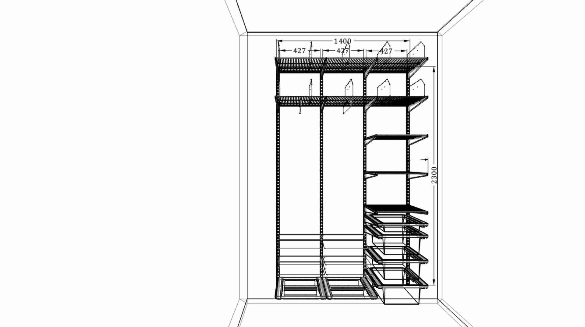 Гардеробная-прихожая ARISTO — универсальная система хранения для входной зоны