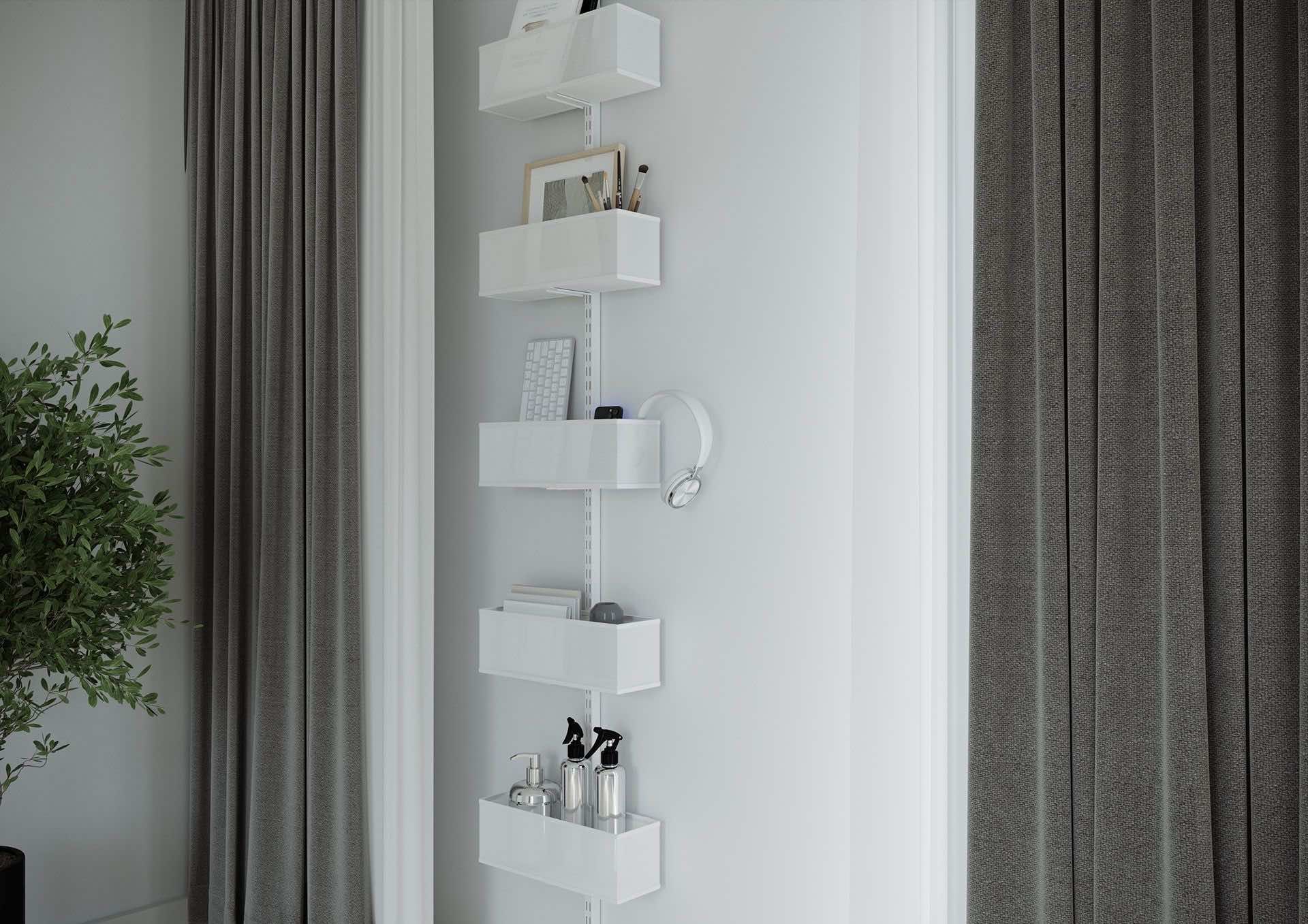 Навесной стеллаж — компактная система для хранения одежды, обуви или аксессуаров