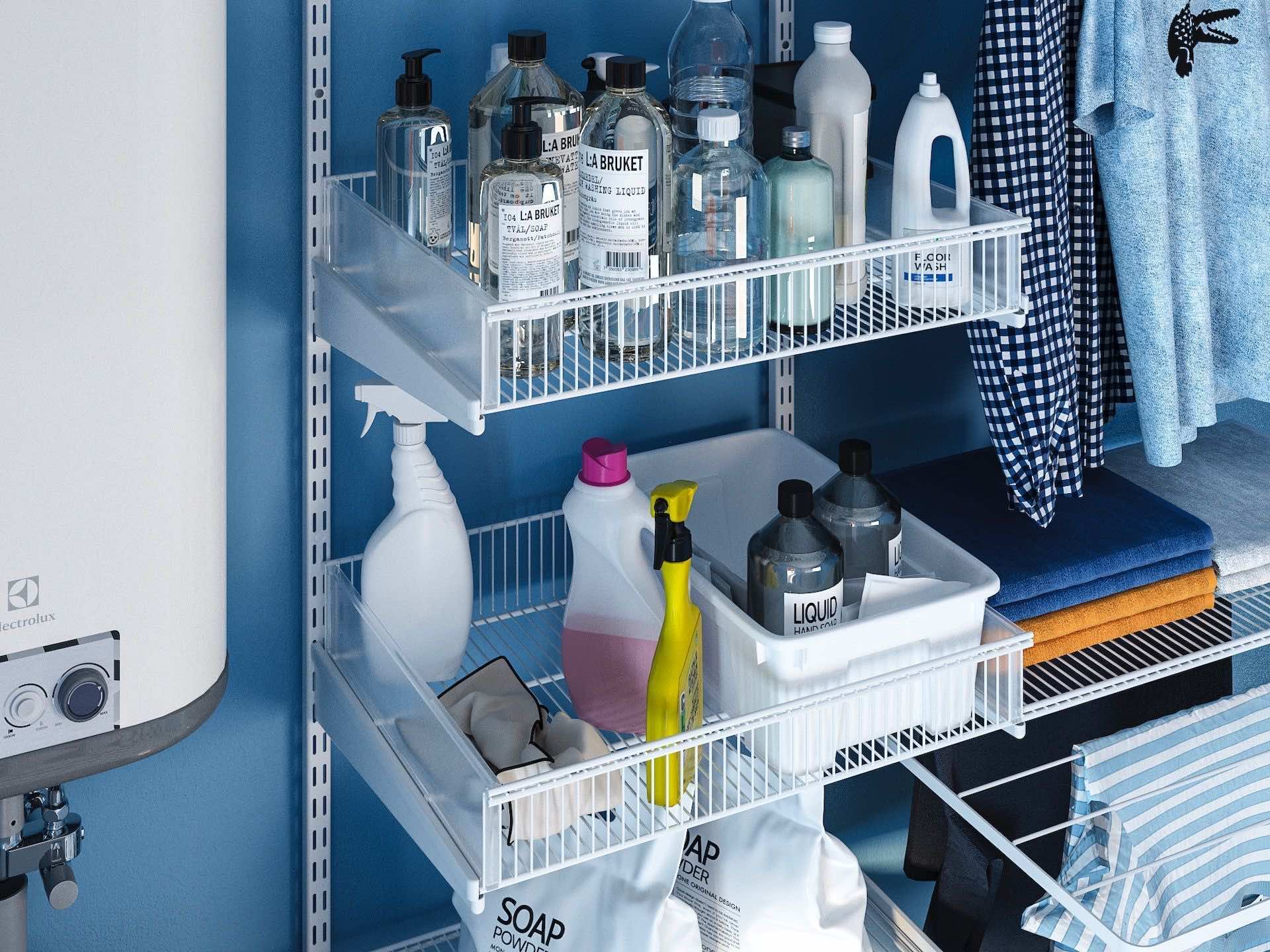 Гардеробная-постирочная ARISTO — функциональная система хранения