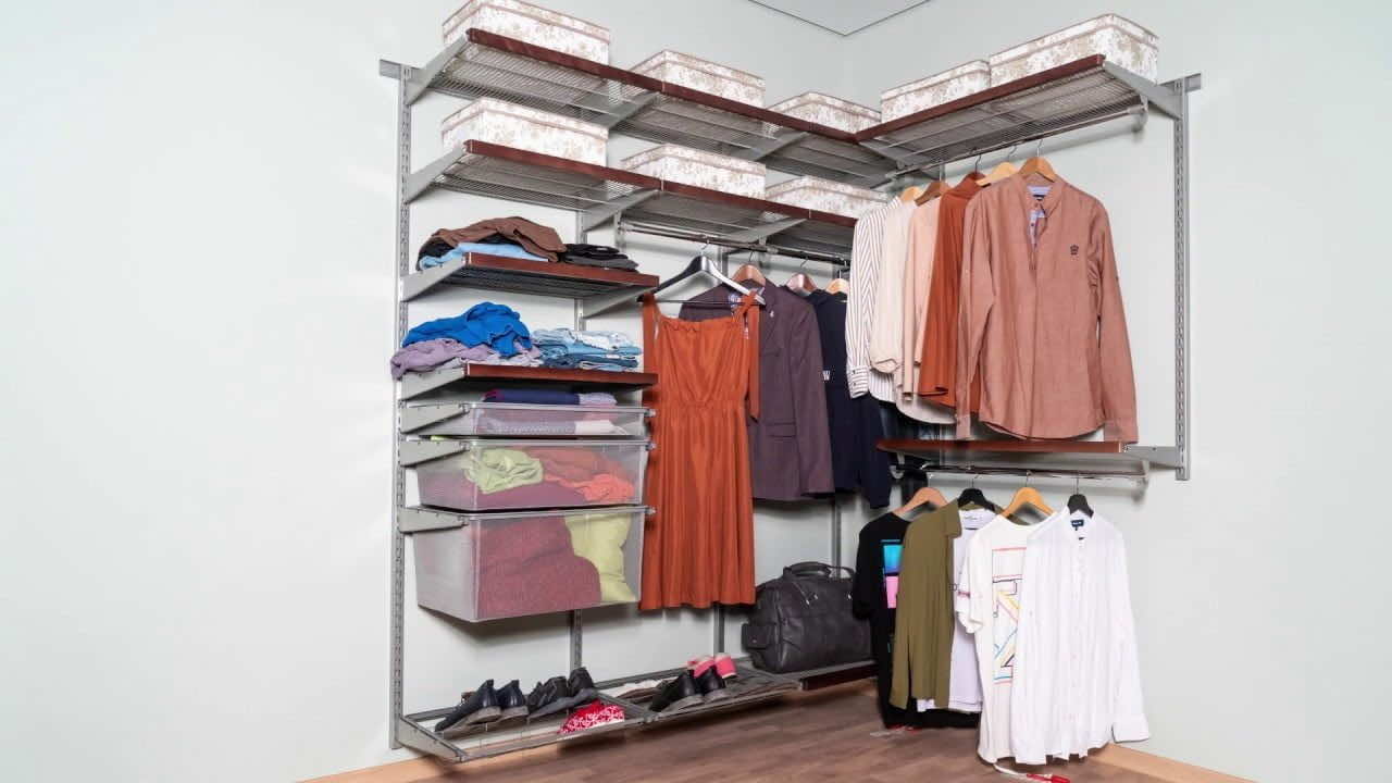 Гардеробная система №23 серая — функциональное и модное дополнение зоны прихожей