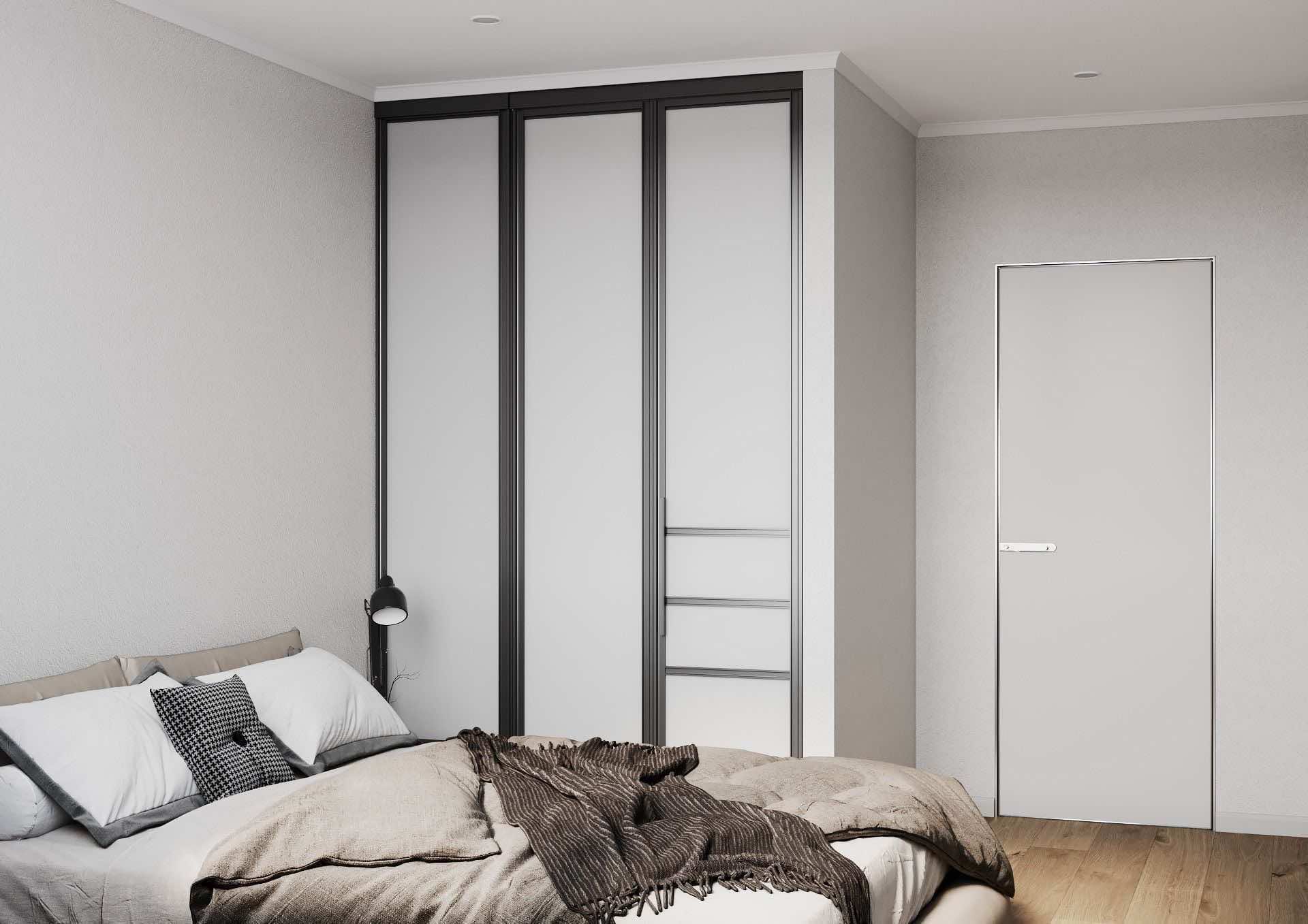 Корпусный шкаф-купе венге для стильного хранения в спальне и гостиной