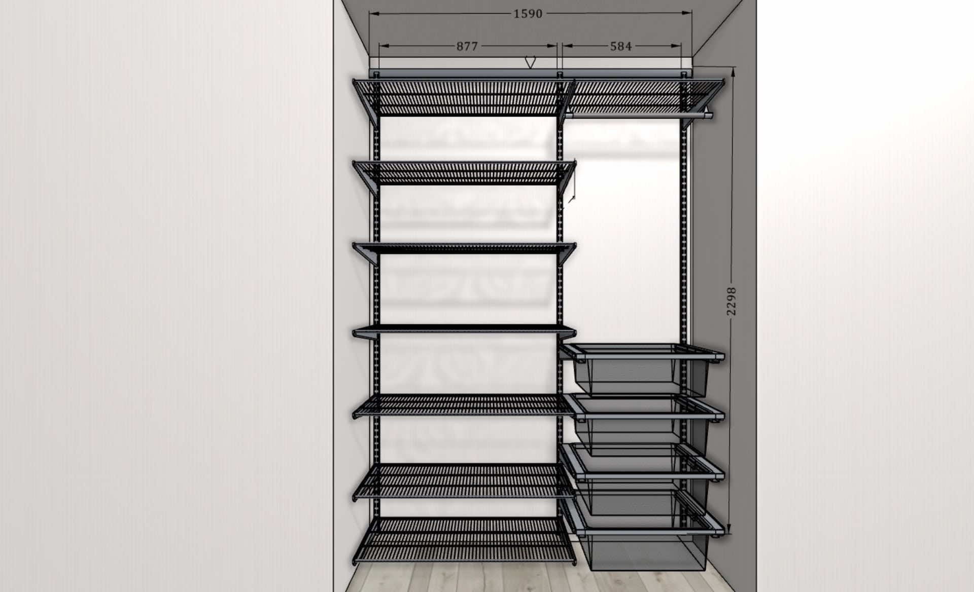 Гардеробная с дверями-купе «Золото матовое» — стильная система хранения