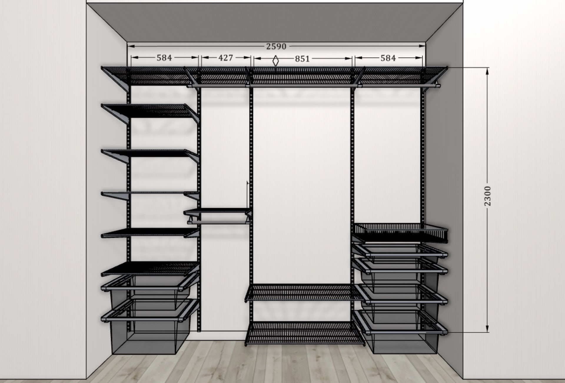 Шкаф-купе LATTI в кабинет, цвет «Мусс», стиль неоклассика, 160x65x240 см