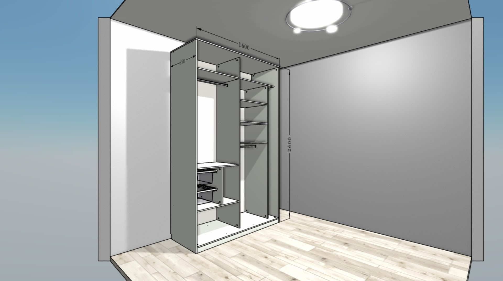 Шкаф-купе «Молочный сатин – ЭКО» для стильного хранения в спальне